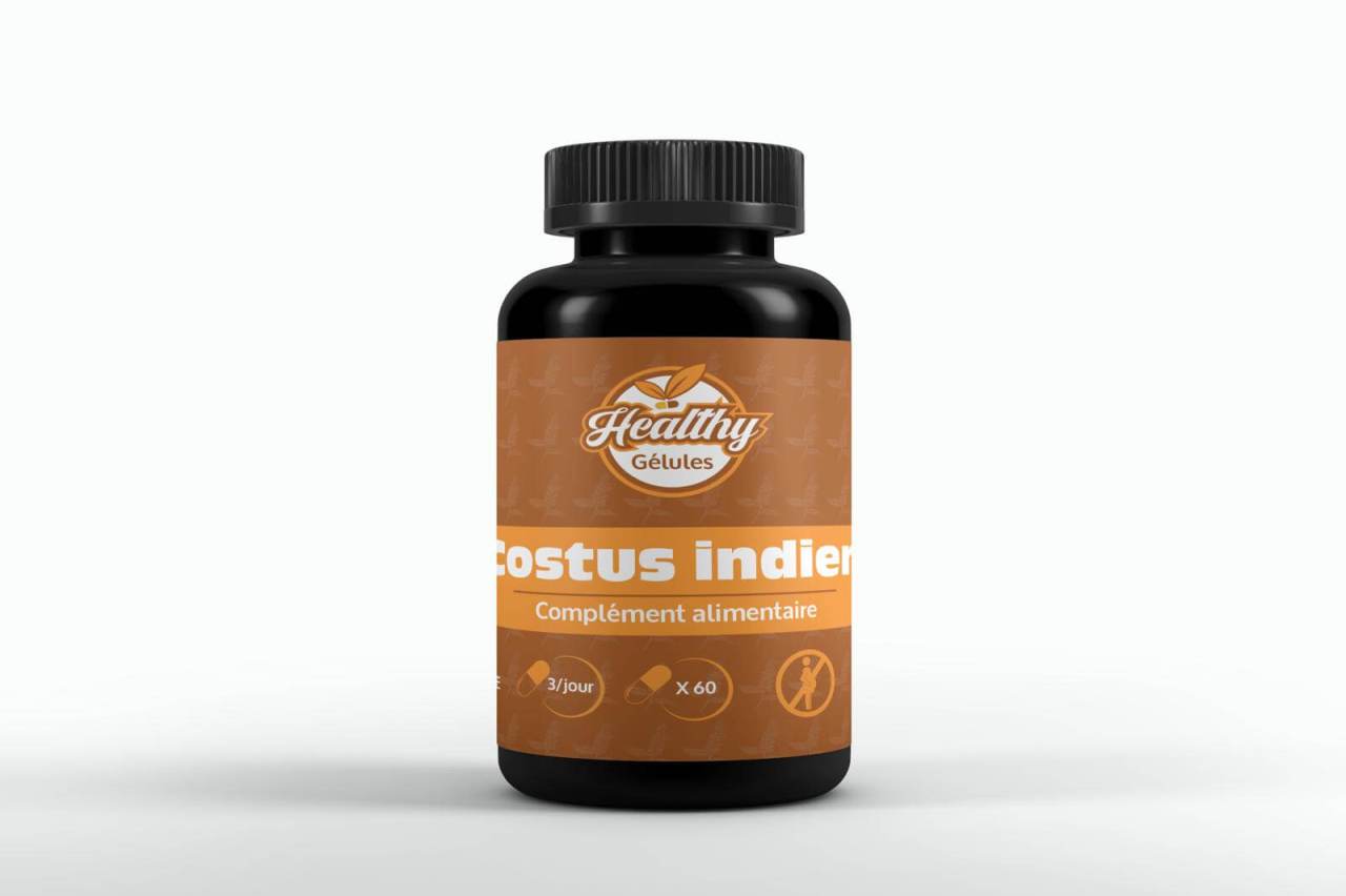 Gélules de Costus Indien – Complément alimentaire naturel pour digestion, immunité et bien-être